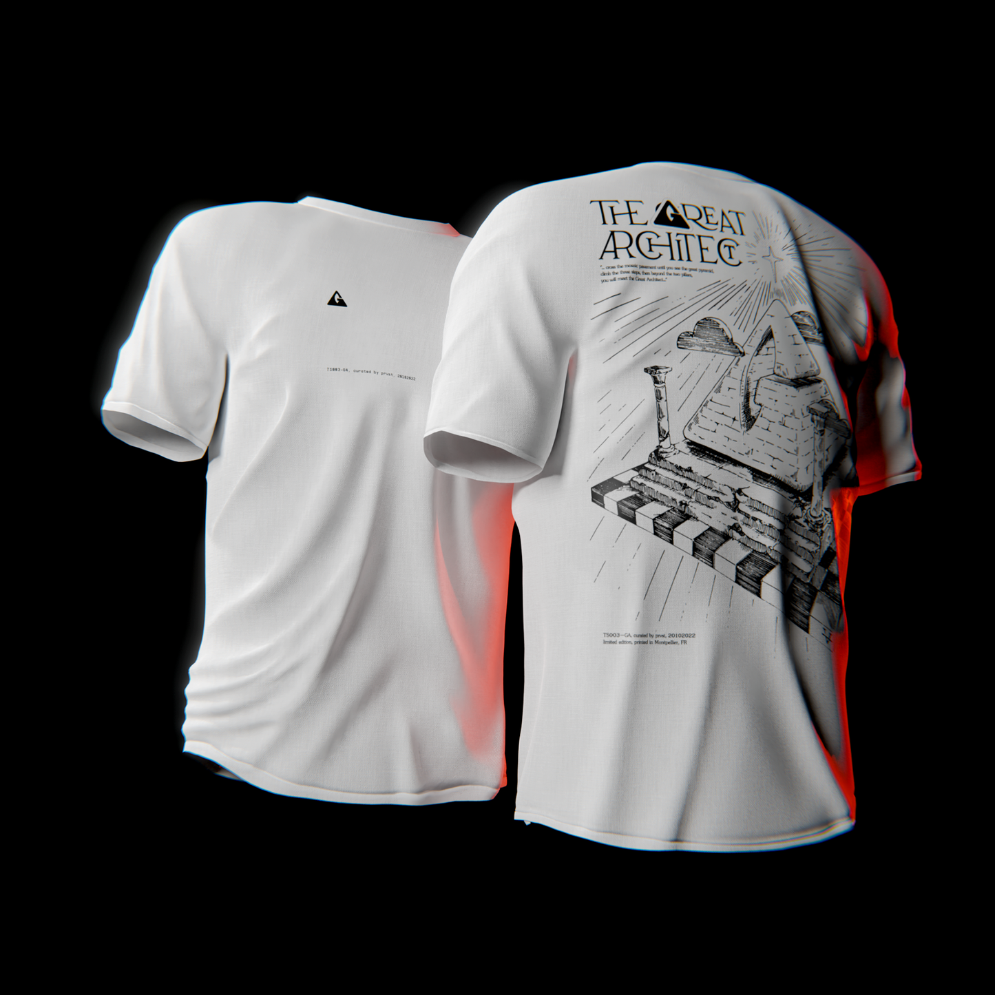 TS003 — "The Great Architect" tee-shirt